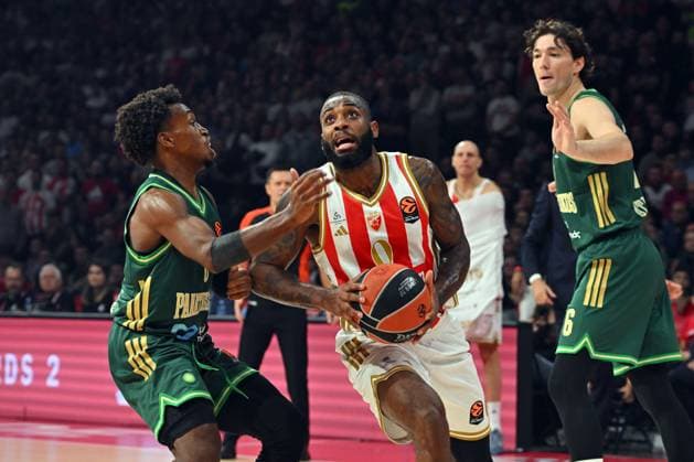 CRVENA ZVEZDA vs PANATHINAIKOS CODI MILLER MCINTYRE, basketball player of Crvena zvezda, during the Euroleague match against Panathinaikos, at Belgrade Arena. Belgrade, 05.11.2025. photo: MN Press photo BASKETBALL, EUROLEAGUE, CRVENA ZVEZDA, PANATHINAIKOS Belgrade Belgrade Arena Serbia Copyright: xMarkoxMetlasx xMNxPressx