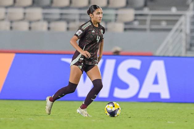4 Ibarra B. (Defender) of Mexico U-17 is in action during the FIFA U-17 Women s World Cup Morocco 2025 Semifinal match between Netherlands and Mexico in Rabat, Morocco, on November 5, 2025, at the Olympic Stadium  Copyright: xAndreaxAmato IPAxSportx xipa-agency.netx xx IPA_67574643 IPA_Agency_IPA67574643