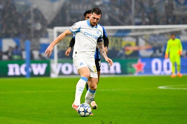 FOOTBALL : Olympique de Marseille VS Atalanta Bergame - UEFA Champions League - 05 11 2025 Pierre-Emile Hojbjerg (OM) - UEFA Champions League match between Olympique de Marseille and Atalanta Bergame on November 5, 2025 at the Orange Velodrome Stadium in Marseille. MarseilleFrance  Copyright: xWilliamxCannarellax