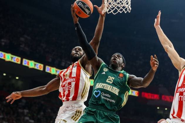 Crvena Zvezda Meridianbet Belgrade v Panathinaikos Aktor Athens - Euroleague BELGRADE, SERBIA - NOVEMBER 05: Kendrick Nunn (25) of Panathinaikos AKTOR in action during the EuroLeague Regular Season Round 9 match between Crvena Zvezda Meridianbet Belgrade and Panathinaikos Aktor Athens at Belgrade Arena on November 05, 2025 in Belgrade, Serbia. Filip Stevanovic Anadolu Belgrade Serbia. Editorial use only. Please get in touch for any other usage.  Copyright: x2025xAnadoluxFilipxStevanovicx