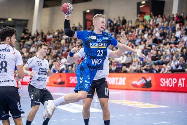 Torben Matzken (TVB Stuttgart, 22) GER, TVB Stuttgart - SG Flensburg-Handewitt, DAIKIN HBL, Handball, Bundesliga, DHB Pokal Achtelfinale, Spielzeit 2025 2026, 05.11.2025 GER, TVB Stuttgart - SG Flensburg-Handewitt, DAIKIN HBL, Handball, Bundesliga, DHB Pokal Achtelfinale, Spielzeit 2025 2026, 05.11.2025 Stuttgart Copyright: xSandyxDinkelackerx EP_SDR