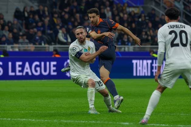Champions League, Day 4, Milan, Stadio Giuseppe Meazza, 05-11-2025, Inter - Kairat Almaty, in the photo: goal Carlos Augurto  Copyright: xGabrielexSiri IPAxSportx xipa-agency.netx xx IPA_67578734 IPA_Agency_IPA67578734