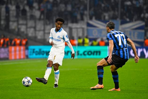 FOOTBALL : Olympique de Marseille VS Atalanta Bergame - UEFA Champions League - 05 11 2025 Angel Gomes (OM) - UEFA Champions League match between Olympique de Marseille and Atalanta Bergame on November 5, 2025 at the Orange Velodrome Stadium in Marseille. MarseilleFrance  Copyright: xWilliamxCannarellax