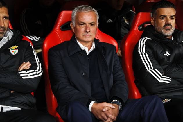 Jose Mourinho (Benfica), NOVEMBER 5, 2025 - Football Soccer : UEFA Champions League League phase match day 4 between SL Benfica - Bayer 04 Leverkusen at the Estadio do SL Benfica in Lisbon, Portugal. Noxthirdxpartyxsales  aflo_309481448