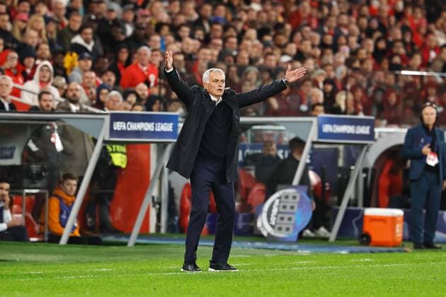 Jose Mourinho (Benfica), NOVEMBER 5, 2025 - Football Soccer : UEFA Champions League League phase match day 4 between SL Benfica - Bayer 04 Leverkusen at the Estadio do SL Benfica in Lisbon, Portugal. Noxthirdxpartyxsales  aflo_309481562