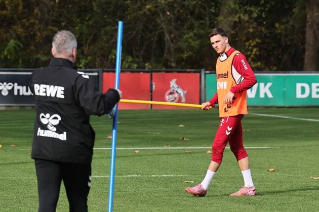 1. FC Köln 1. FC Köln, Training, von links: Lukas Kwasniok, Said El Mala (1. FC Köln), 06.11.2025, Bild: