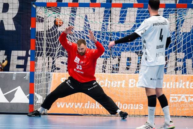 Balingen: DHB Pokal - Achtelfinale - HBW Balingen - THW Kiel Torhueter Andreas Wolff (THW Kiel) Balingen Baden-Württemberg Deutschland
