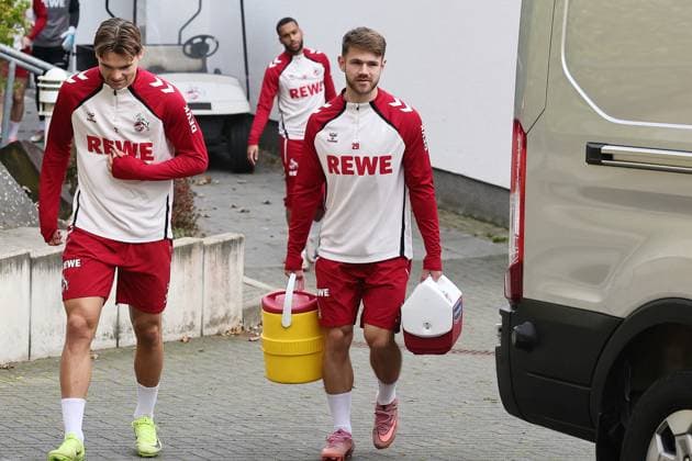 1. FC Köln 1. FC Köln, Training, von links: Joel Schmied, Jan Thielmann (1. FC Köln), 06.11.2025, Bild: