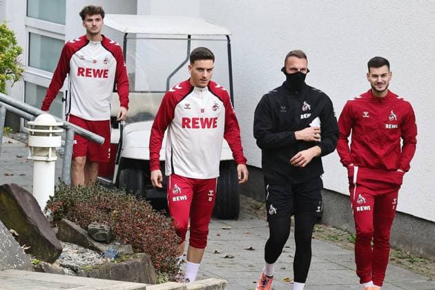 1. FC Köln 1. FC Köln, Training, von links: Rav van den Berg, Said El Mala, Marvin Schwäbe, Tom Krauß (1. FC Köln), 06.11.2025, Bild: