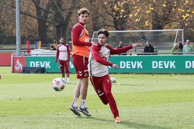 1. FC Köln 1. FC Köln, Training, von links: Rav van den Berg, Denis Huseinbasic (1. FC Köln), 06.11.2025, Bild: