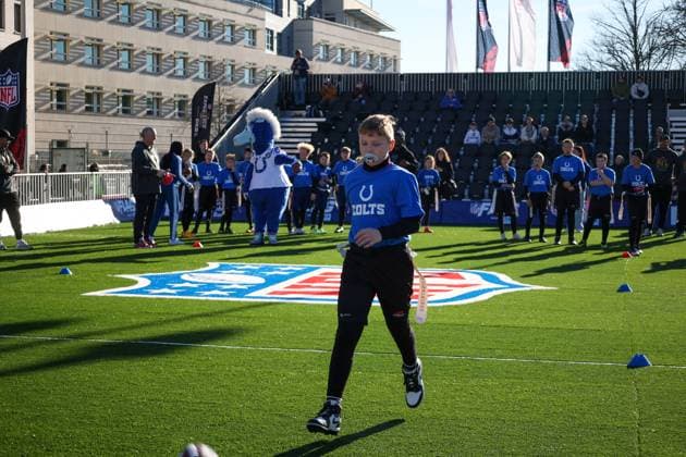 Flag-Football for Kids, NFL, American Football Herren, USA Experience am Brandenburger Tor, 2025_11_06, Photo: Foot.Bowl Thomas Sobotzki Copyright: xFootxBowl ThomasxSobotzkix