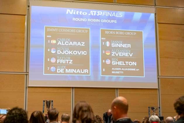 Sorteggio dei gironi delle ATP, Tennis Herren Finals 2025 a Torino, Italia - Cronaca - GiovedÃ¬ 6 novembre 2025 - Matteo Secci LaPresse Group draw for the 2025 ATP Finals in Turin, Italy - News - Thursday 6th November 2025 - News - Matteo Secci LaPresse  Copyright: xMatteoxSecci LaPressex