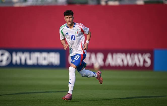 Fussball, Junioren U 17 WM 2025 in Doha Katar Vorrunde 06.11.2025 Gruppe A Bolivien - Italien Samuele Inacio (Italien Borussia Dortmund)