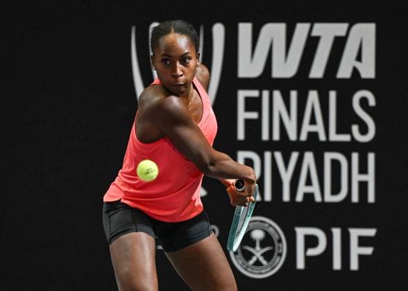 WTA, Tennis Damen Finals 2025 - Day Six RIYADH, SAUDI ARABIA NOVEMBER 6, 2025: Coco Gauff of the United States is seen during her training session, on Day 6 of the 2025 WTA Finals at King Saud University Indoor Arena in Riyadh, Saudi Arabia, on November 6, 2025. Riyadh Saudi Arabia  Copyright: xArturxWidakx originalFilename:widak-wtafinal251106_npxVd.jpg