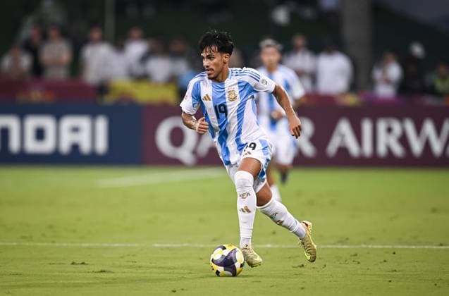 Fussball, Junioren U 17 WM 2025 in Doha Katar Vorrunde 06.11.2025 Gruppe D Argentinien - Tunesien Armando Guener (Argentinien Borussia Moenchengladbach)