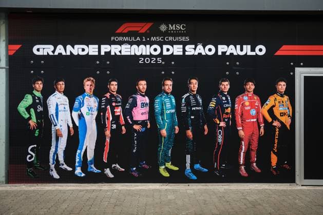 F1 - SAO PAULO GRAND PRIX 2025 illustration, drivers during the 2025 Formula 1 Grande Premio de Sao Paulo, 2025 Sao Paulo Grand Prix, 21th round of the 2025 FIA Formula One World Championship, WM, Weltmeisterschaft from November 7 to 9, 2025 on the Interlagos, in Sao Paulo, Brazil - Sao PauloBrazil  Copyright: xANTONINxVINCENTx