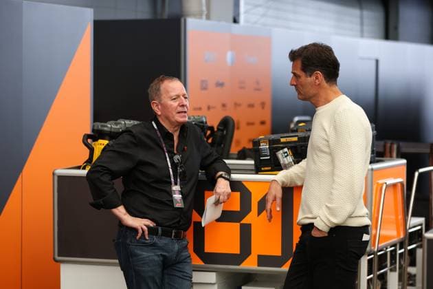 F1 - SAO PAULO GRAND PRIX 2025 BRUNDLE Martin, TV presenter, WEBBER Mark (aus), former F1 driver and TV presenter, portrait during the 2025 Formula 1 Grande Premio de Sao Paulo, 2025 Sao Paulo Grand Prix, 21th round of the 2025 FIA Formula One World Championship, WM, Weltmeisterschaft from November 7 to 9, 2025 on the Interlagos, in Sao Paulo, Brazil - Sao PauloBrazil Copyright: xANTONINxVINCENTx