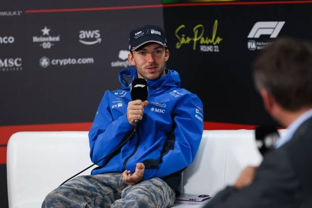 F1 - SAO PAULO GRAND PRIX 2025 press conference, PK, Pressekonferenz GASLY Pierre (fra), Alpine F1 Team A525, portrait during the 2025 Formula 1 Grande Premio de Sao Paulo, 2025 Sao Paulo Grand Prix, 21th round of the 2025 FIA Formula One World Championship, WM, Weltmeisterschaft from November 7 to 9, 2025 on the Interlagos, in Sao Paulo, Brazil - Sao PauloBrazil Copyright: xANTONINxVINCENTx
