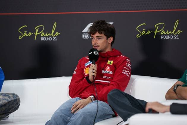 F1 - SAO PAULO GRAND PRIX 2025 press conference, PK, Pressekonferenz LECLERC Charles (mco), Scuderia Ferrari SF-25, portrait during the 2025 Formula 1 Grande Premio de Sao Paulo, 2025 Sao Paulo Grand Prix, 21th round of the 2025 FIA Formula One World Championship, WM, Weltmeisterschaft from November 7 to 9, 2025 on the Interlagos, in Sao Paulo, Brazil - Sao PauloBrazil Copyright: xANTONINxVINCENTx
