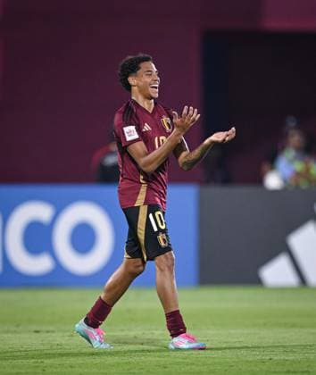Fussball, Junioren U 17 WM 2025 in Doha Katar Vorrunde 06.11.2025 Gruppe D Belgien - Fidschi JUBEL Belgien; Noah Fernandez