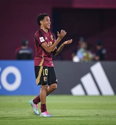 Fussball, Junioren U 17 WM 2025 in Doha Katar Vorrunde 06.11.2025 Gruppe D Belgien - Fidschi JUBEL Belgien; Noah Fernandez