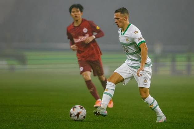 SALZBURG , 06-11-2025 , Red Bull Arena , season 2025 2026 , UEFA Europa League League phase . match between RB Salzburg and Go Ahead Eagles, Picture shows GA Eagles player Mathis Suray Salzburg - Go Ahead Eagles  x31889164x Copyright: