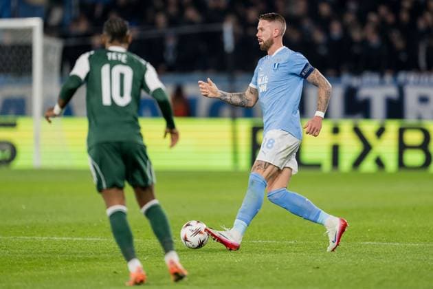 251106 Pontus Jansson of Malmö FF during the UEFA Europa League football match between Malmö FF and Panathinaikos on November 6, 2025 in Malmö. Photo: Petter Arvidson BILDBYRAN kod PA PA1108 fotboll,football,soccer,fotball,uefa europa league,europa league Copyright: PETTERxARVIDSON BB251106PA065