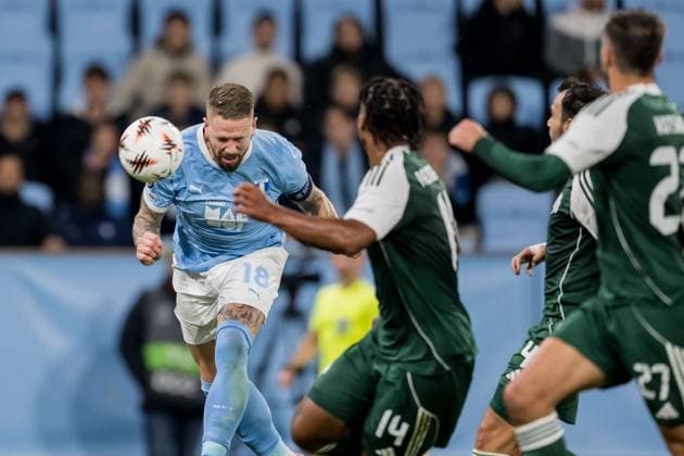 251106 Pontus Jansson of Malmö FF during the UEFA Europa League football match between Malmö FF and Panathinaikos on November 6, 2025 in Malmö. Photo: Petter Arvidson BILDBYRAN kod PA PA1108 fotboll football soccer fotball uefa europa league europa league malmö ff panathinaikos bbeng bbauto Copyright: PETTERxARVIDSON BB251106PA075