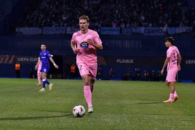 Zagreb, Croatia, November 06th 2025, Carl Starfelt of Celta in action during the UEFA Europa League, League phase Matchday 4, match between Dinamo Zagreb (Croatia) and Celta (Spain) at Stadium Maksimir, Zagreb, Croatia.(Photo by Natasa Kupljenik Sports Press Photo) Copyright: xNatasaxKupljenikx xSPPx Sportspressphoto_SPR57746