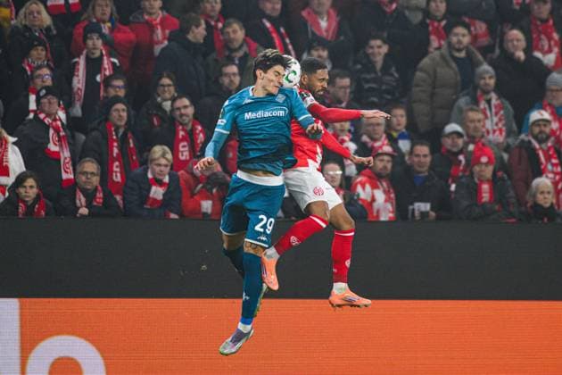 MAINZ, GERMANY - 6 NOVEMBER, 2025: Niccolo Fortini - The football match of UEFA Conference League 1. FSV Mainz 05 vs ACF Fiorentina at Mewa Arena.  Copyright: xVITALIIxKLIUIEVx