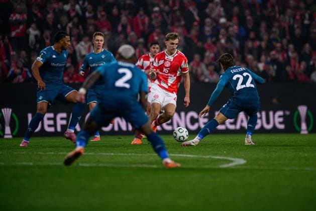 MAINZ, GERMANY - 6 NOVEMBER, 2025: Nelson Weiper - The football match of UEFA Conference League 1. FSV Mainz 05 vs ACF Fiorentina at Mewa Arena.  Copyright: xVITALIIxKLIUIEVx