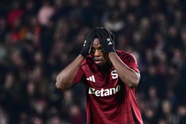 Kevin-Prince Milla of Sparta reacts during the Football Conference League 3rd round match Sparta Praha vs Rakow Czestochowa, Prague, Czech Republic, November 6, 2025. (CTKxPhoto OndrejxDeml) CTKPhotoP2025110608617  CTKPhotoP2025110608617