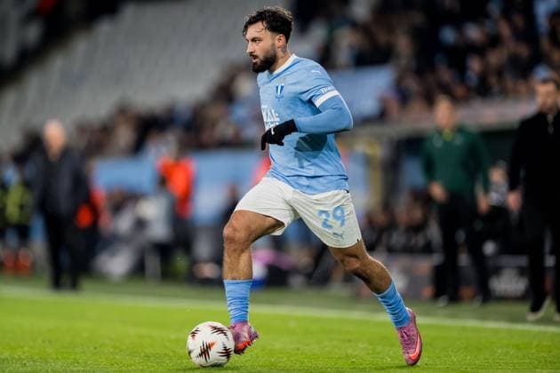 251106 Sead Haksabanovic of Malmö FF during the UEFA Europa League football match between Malmö FF and Panathinaikos on November 6, 2025 in Malmö. Photo: Petter Arvidson BILDBYRAN kod PA PA1108 fotboll football soccer fotball uefa europa league europa league malmö ff panathinaikos bbeng bbauto Copyright: PETTERxARVIDSON BB251106PA126