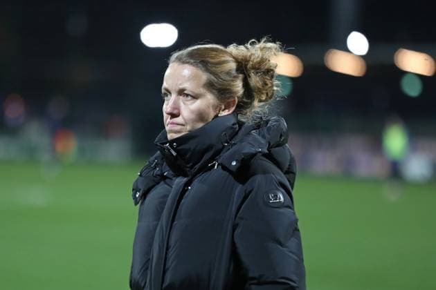 Google Pixel Frauen-Bundesliga, RB Leipzig - FC Carl Zeiss Jena; 06.11.2025 Viola Odebrecht (Leiterin Frauen- und Mädchenfußball, RB Leipzig). Fußball, Google Pixel Frauen-Bundesliga, Saison 2025 2026, 9. Spieltag: RB Leipzig vs. FC Carl Zeiss Jena am 06.11.2025, Trainingszentrum Cottaweg, Leipzig. DFB REGULATIONS PROHIBIT ANY USE OF PHOTOGRAPHS AS IMAGE SEQUENCES AND OR QUASI-VIDEO. Copyright: xBEAUTIFULxSPORTS JanxKaeferx