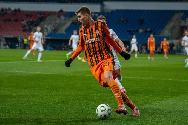 Krakow 06.11.2025. Pilka nozna Liga Konferencji UEFA sezon 2025 2026 kolejka mecz: Szachtar Donieck - Breidablik Kopavogur --- Football UEFA Conference League season 2025 2026 round match: Shakhtar Donieck - Breidablik Kopavogur nz Artem Bondarenko Fot. Szymon Spiraek Arena Akcji NEWSPIX.PL --- newspix.pl 