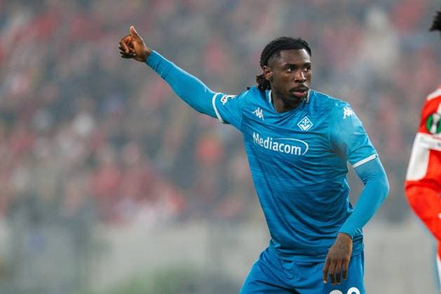 UECL: 1. FSV Mainz 05 - AC Florenz Moise Kean (AC Florenz, Fiorentina, 20) im Spiel der UEFA Conference League zwischen 1. FSV Mainz 05 und AC Florenz am 3. Spieltag in der MEWA Arena Mainz am 06.11.2025 Copyright: xBEAUTIFULxSPORTS Hahnex