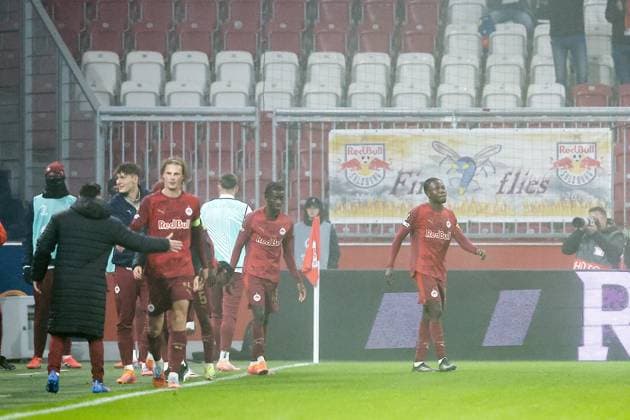 SALZBURG , 06-11-2025 , Red Bull Arena , season 2025 2026 , UEFA Europa League League phase . match between RB Salzburg and Go Ahead Eagles, Picture shows GA Eagles player Giovanni van Zwam Salzburg - Go Ahead Eagles  x31890928x Copyright: