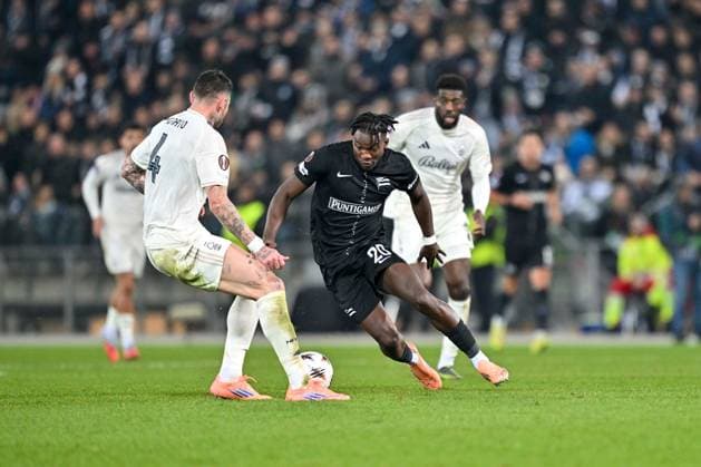 SOCCER - UEFA EL, Sturm vs Nottingham GRAZ,AUSTRIA,06.NOV.25 - SOCCER - UEFA Europa League, SK Sturm Graz vs Nottingham Forest. Image shows Seedy Jatta (Sturm).  GEPAxpictures xAvnixRetkoceri