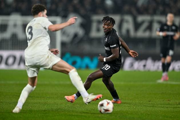 SOCCER - UEFA EL, Sturm vs Nottingham GRAZ,AUSTRIA,06.NOV.25 - SOCCER - UEFA Europa League, SK Sturm Graz vs Nottingham Forest. Image shows Seedy Jatta (Sturm).  GEPAxpictures xAvnixRetkoceri