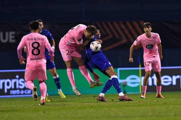 Zagreb, Croatia, November 06th 2025, Carl Starfelt of Celta (CL) in action during the UEFA Europa League, League phase Matchday 4, match between Dinamo Zagreb (Croatia) and Celta (Spain) at Stadium Maksimir, Zagreb, Croatia.(Photo by Natasa Kupljenik Sports Press Photo) Copyright: xNatasaxKupljenikx xSPPx Sportspressphoto_SPR57792