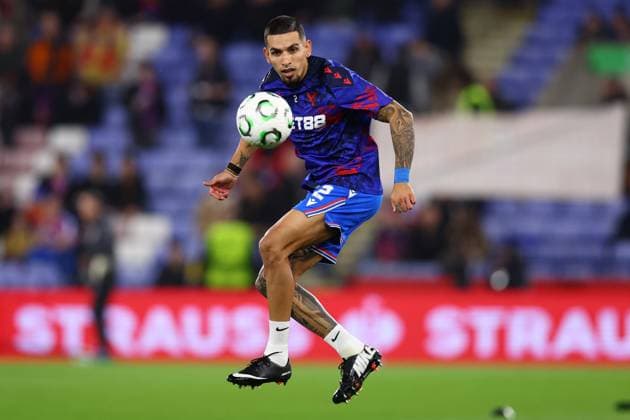 London, England, 6th November 2025. Daniel Munoz of Crystal Palace warms up before the Crystal Palace vs AZ Alkmaar UEFA Conference League match at Selhurst Park, London. Picture credit should read: Paul Terry Sportimage EDITORIAL USE ONLY. No use with unauthorised audio, video, data, fixture lists, club league logos or live services. Online in-match use limited to 120 images, no video emulation. No use in betting, games or single club league player publications. SPI_005_PT_Crystal_Palace_AZ_Alkmaar SPI-4270-0005