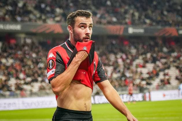 Fussball, UEFA Europa League 2025 26, 4. Spieltag - OGC Nizza vs SC Freiburg - Allianz Riviera (Nizza, Frankreich): Charles Vanhoutte (OGC Nizza, 24) Copyright: xJOERANxSTEINSIEKx