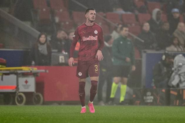 Salzburg, Österreich 06. November 2025: Europa League - 2025 2026 - RB Salzburg vs. Go Ahead Eagles Deventer Im Bild: Aleksa Terzic (RB) macht das Tor zum 2:0 Red Bull Arena