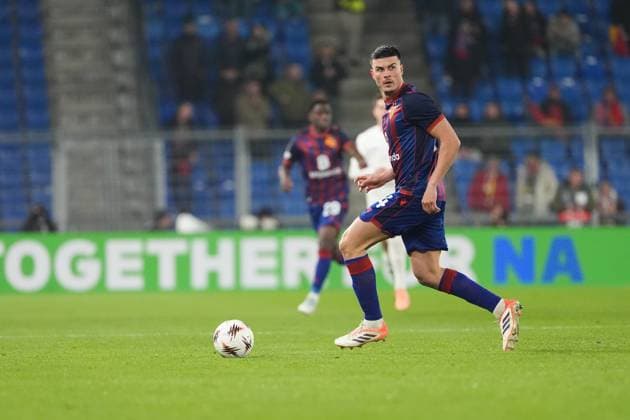Schweiz: UEFA Europa League 2025 26, FC Basel 1893 vs FCSB Bukarest - St. Jakob-Park, Basel: Flavius Daniliuc (24 Basel) in aktion Basel St. Jakob-Park Basel Schweiz Copyright: xKjetilxWaberx