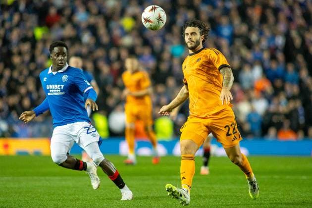 Rangers v Roma Europa League 06 11 2025. Mario Hermoso of AS Roma clears the ball from danger during the UEFA Europa League Rangers vs AS Roma, Ibrox Stadium, Glasgow, Scotland. 6 November 2025. Govan Ibrox Stadium Glasgow Scotland Editorial use only , Copyright: xColinxPoultneyx PSI-23179-0005