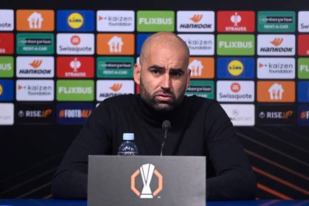 Croatia, Zagreb, 061125. press conference, PK, Pressekonferenz of Celta coach Claudio Giraldez after the UEFA Europa League 4th round match, GNK Dinamo - RC Celta de Vigo. Photo: Ronald Gorsic CROPIX Zagreb Copyright: xxRonaldxGorsicx xCROPIXx rg_dinamo_celta70-061125