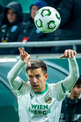 SOCCER - UEFA ECL, Rapid vs Craiova VIENNA,AUSTRIA,06.NOV.25 - SOCCER - UEFA Conference League, SK Rapid Wien vs CS Universitatea Craiova. Image shows Jonas Auer (Rapid).  GEPAxpictures xKevinxHackner