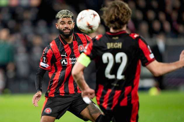 UEFA Europa League: FC Midtjylland - Celtic FC FC Midtjylland s Philip Billing and Mads Bech during the Europa League match between FC Midtjylland and Celtic FC at MCH Arena in Herning on Thursday, November 6, 2025. (Photo: Bo Amstrup Ritzau Scanpix) , Herning Denmark Mors Copyright: BoxAmrstrupx xRitzauxScanpix BoxAmstrupx spdk20251106-212729-L