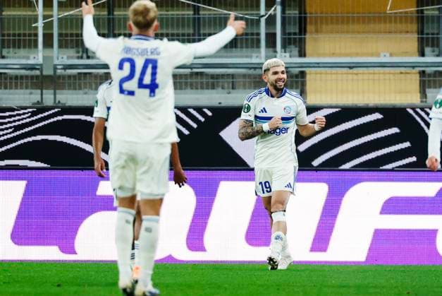 Strasbourg s Julio Enciso scores 0-1 during Thursday s Conference League third round football match between BK Häcken and RC Strasbourg Alsace at Gamla Ullevi in Gothenburg, Sweden on november 06, 2025. GÖTEBORG SWEDEN x9200x