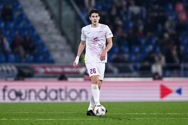 251106 Eivind Helland of Brann during the Europa League football match between Bologna and Brann on November 6, 2025 in Bologna. Photo: Image Photo BILDBYRAN kod XY XY0083 fotboll football soccer fotball uefa europa league europa league bologna brann bbeng Copyright: ImagexPhoto BB251106ZZ011
